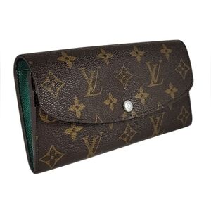 Louis Vuitton Emilie Monogram Wallet with Green Interior